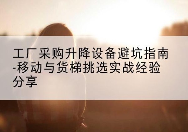 安庆移动式升降机怎么选-工厂采购升降设备避坑指南-移动与货梯挑选实战经验分享
