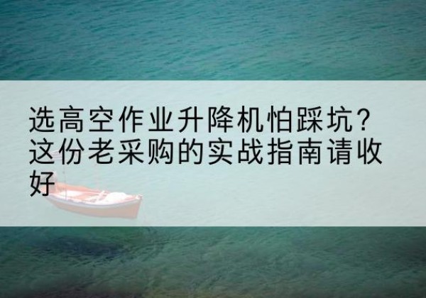 安庆高空作业升降机厂家推荐-选高空作业升降机怕踩坑？这份老采购的实战指南请收好